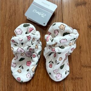 Wildflowers Organic Cotton Gripper Baby Booties